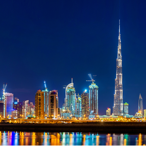 Dubai Skyline night