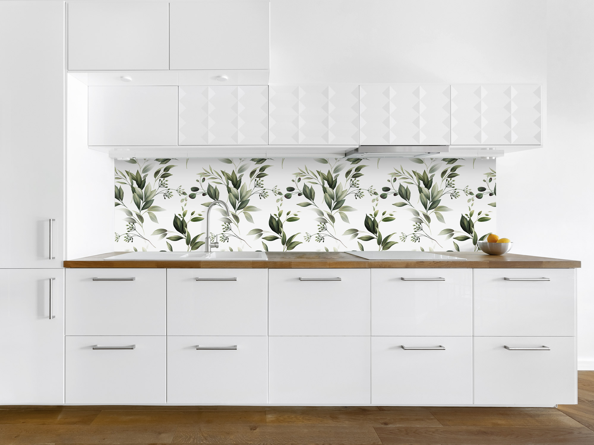 paraschizzi cucina foglie verdi