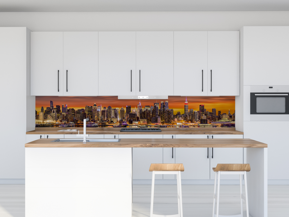 Paraschizzi cucina "New York Tramonto"
