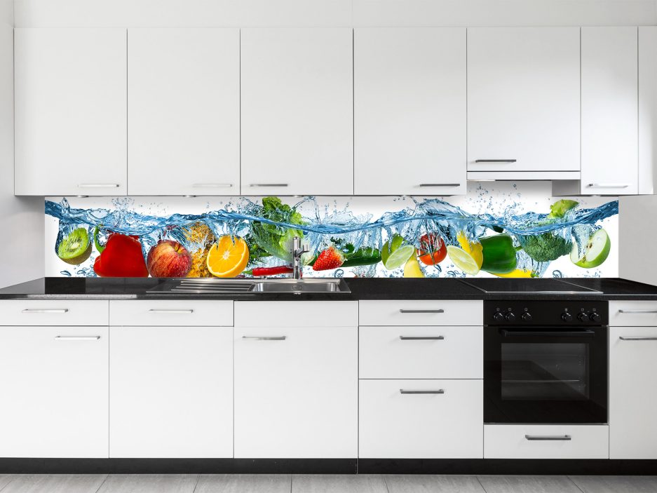 Paraschizzi cucina splash frutta e verdura