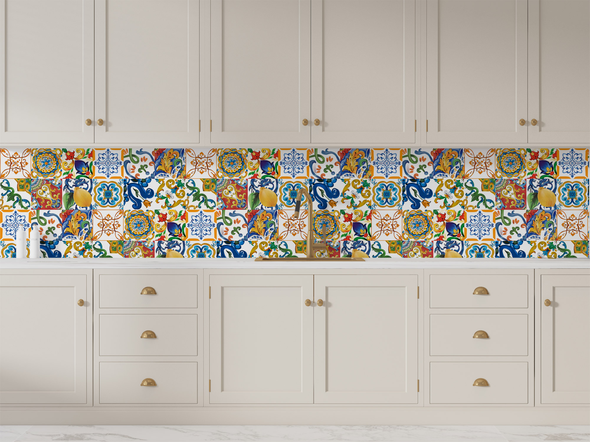 Paraschizzi cucina Sicilia Piastrelle