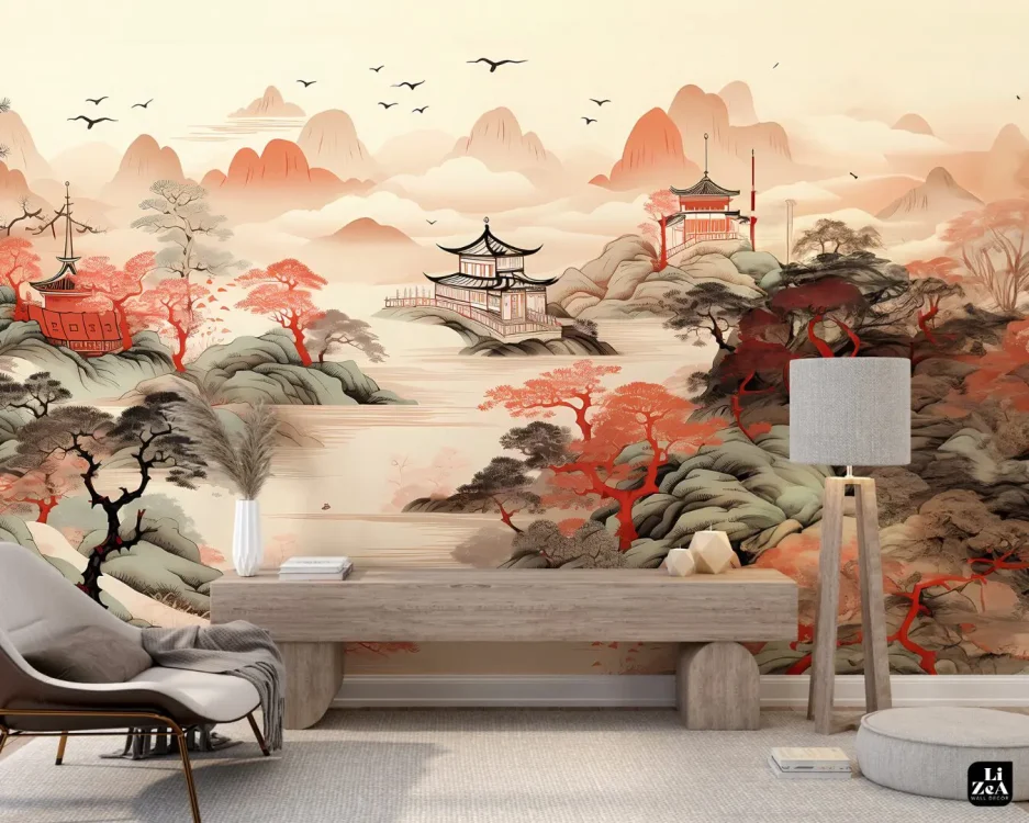 Carta da parati Japandi Paesaggio