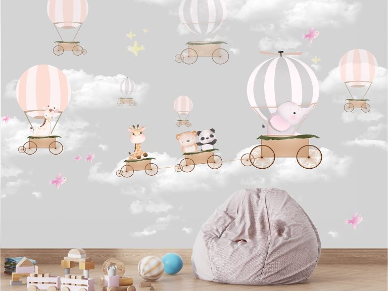 carta da parati mongolfiera