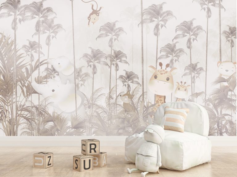 Carta-da-parati-bambini-giungla