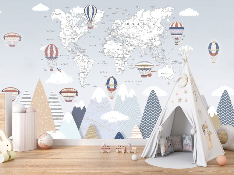 carta da parati bambini mappamodo