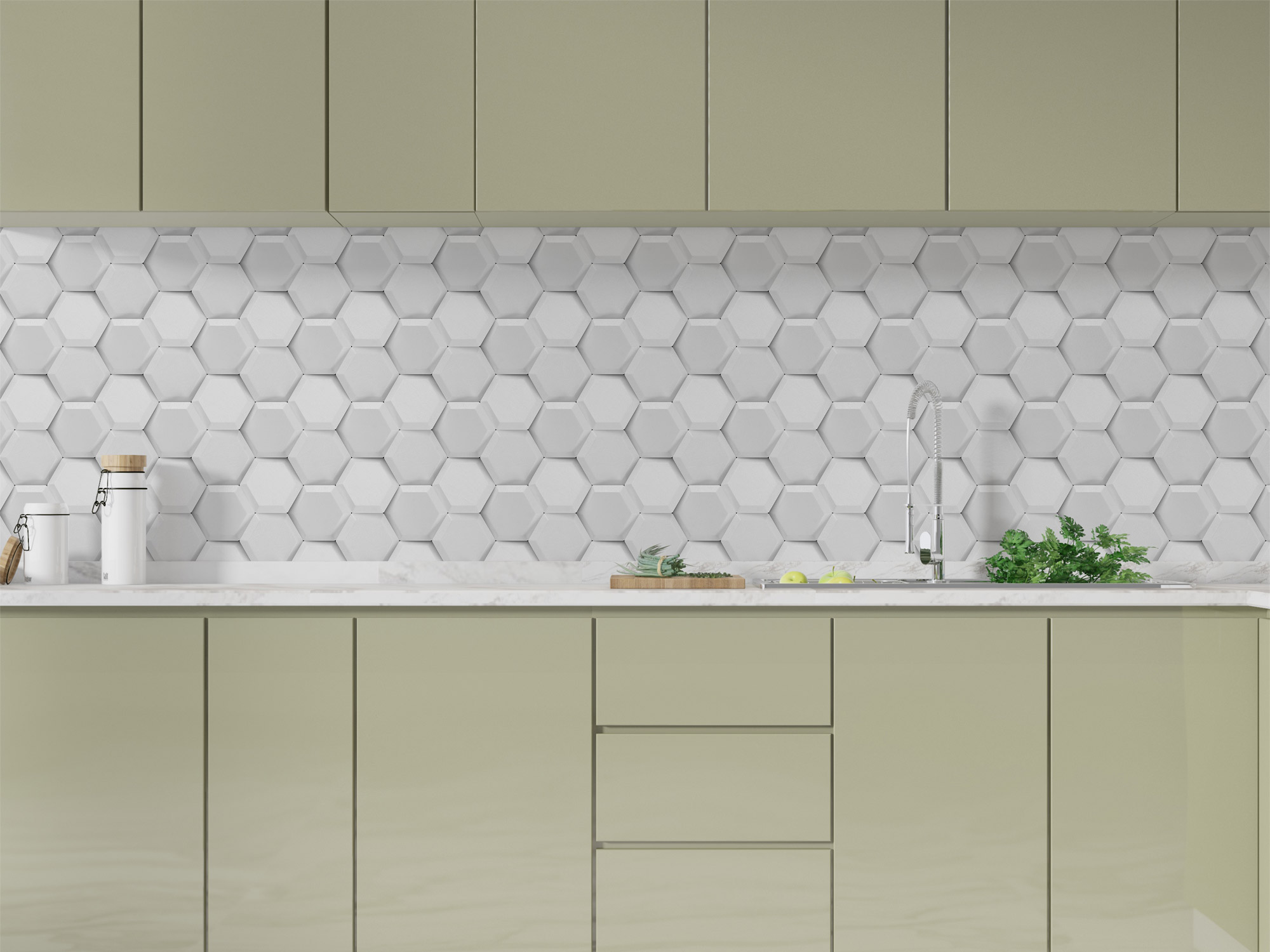Paraschizzi cucina effetto 3D