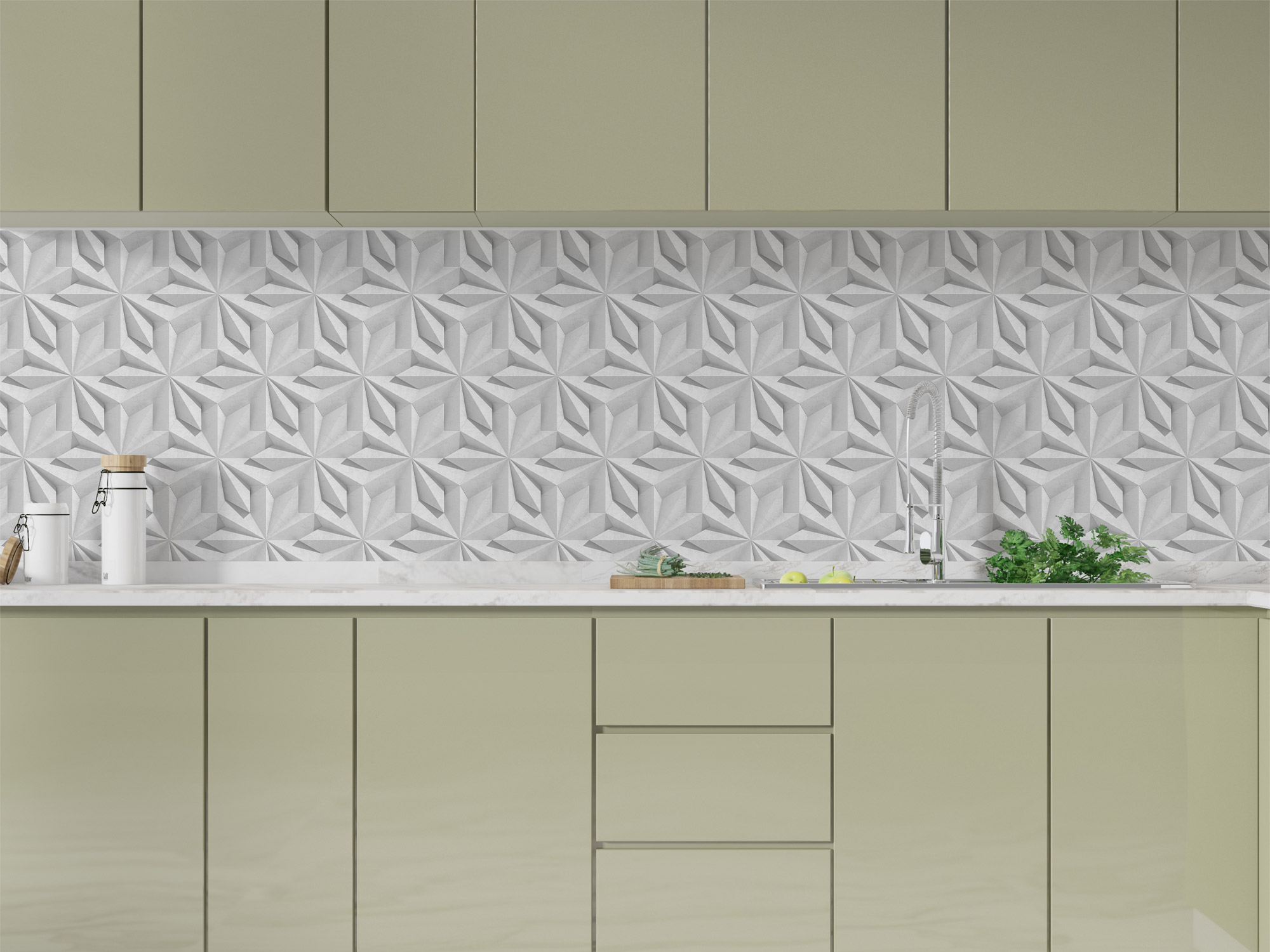 Paraschizzi cucina effetto 3D