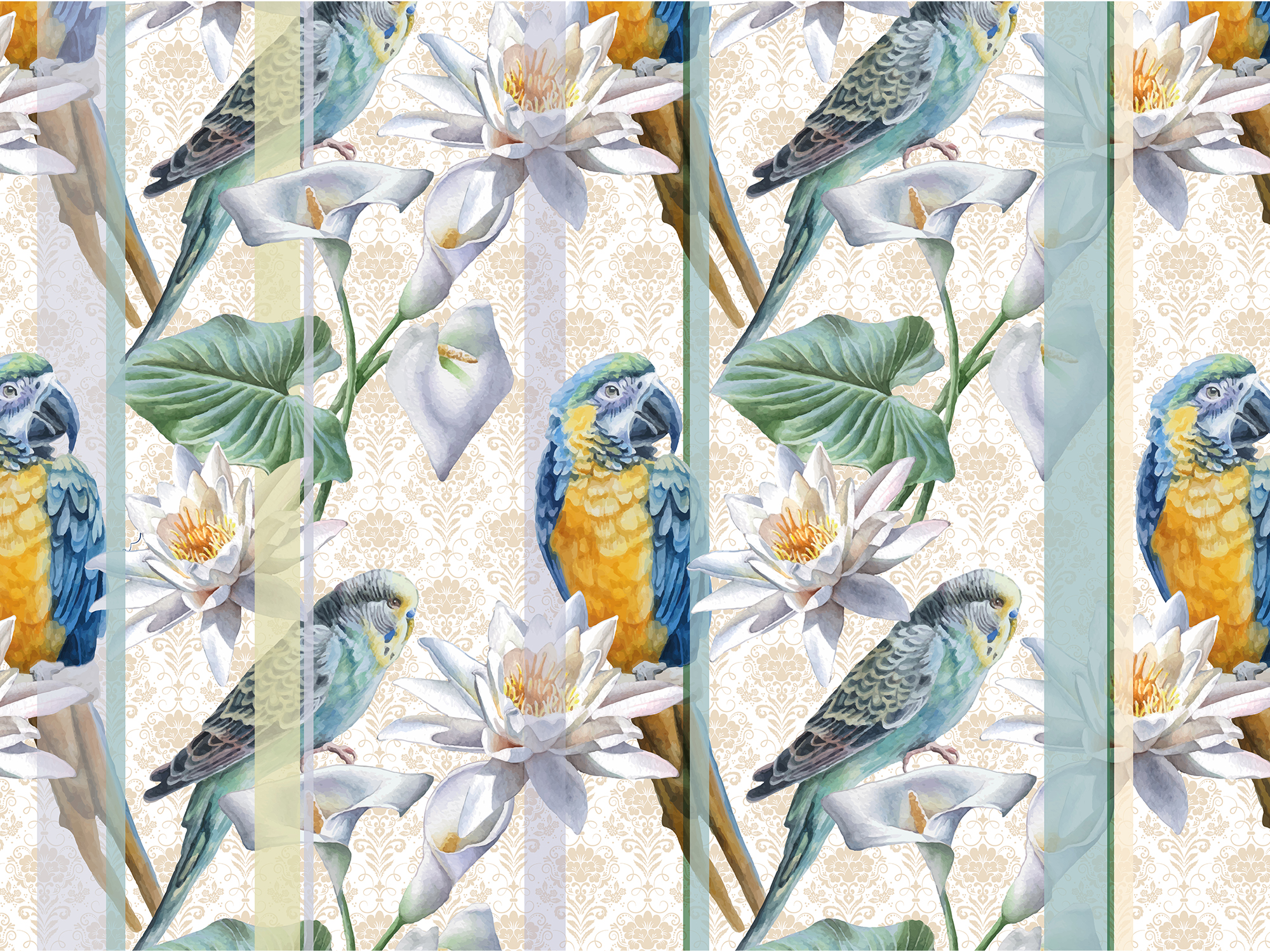 Carta da parati Ornamental Parrot