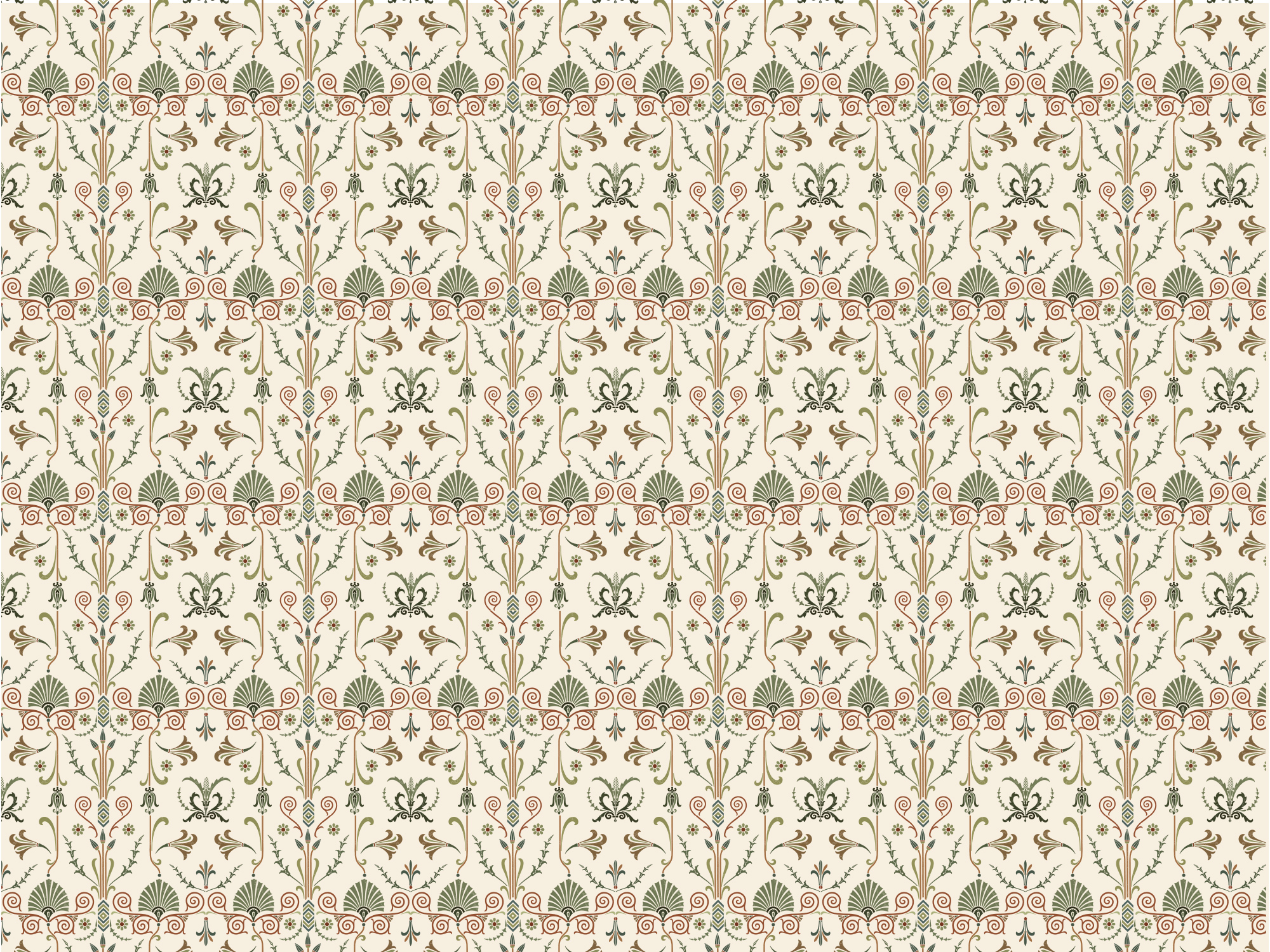 Carta da parati Green Arabesque